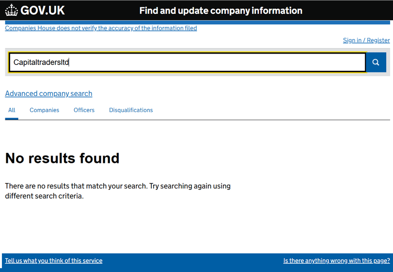 Companies House Query Result