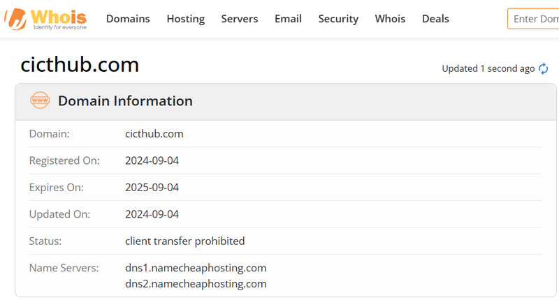 Whois Query Result