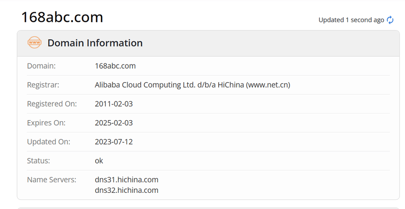 Lightning Finance whois.com Domain Age Data