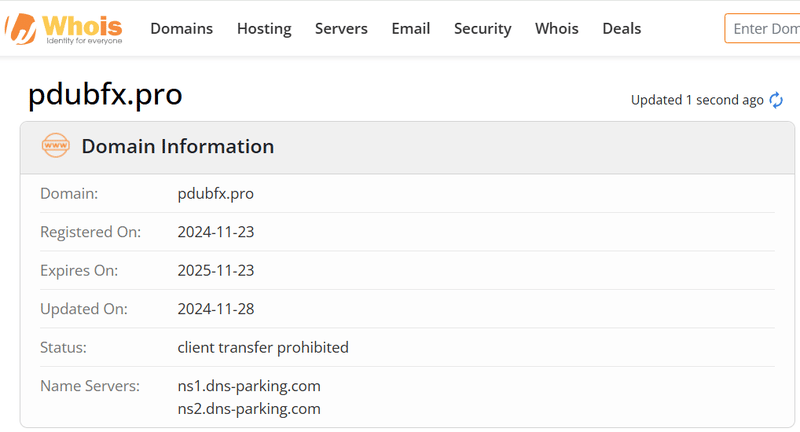 Whois Query Result