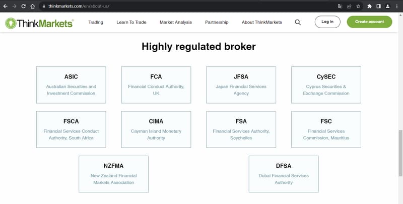 Official Website Showing Company Regulatory Information