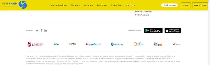 Deposit and Withdrawal Methods on GMT Platform