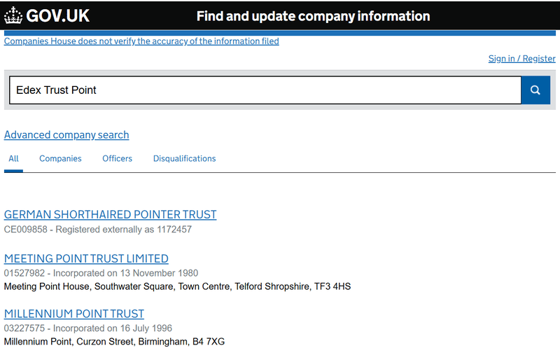 Resultado de la consulta de Companies House