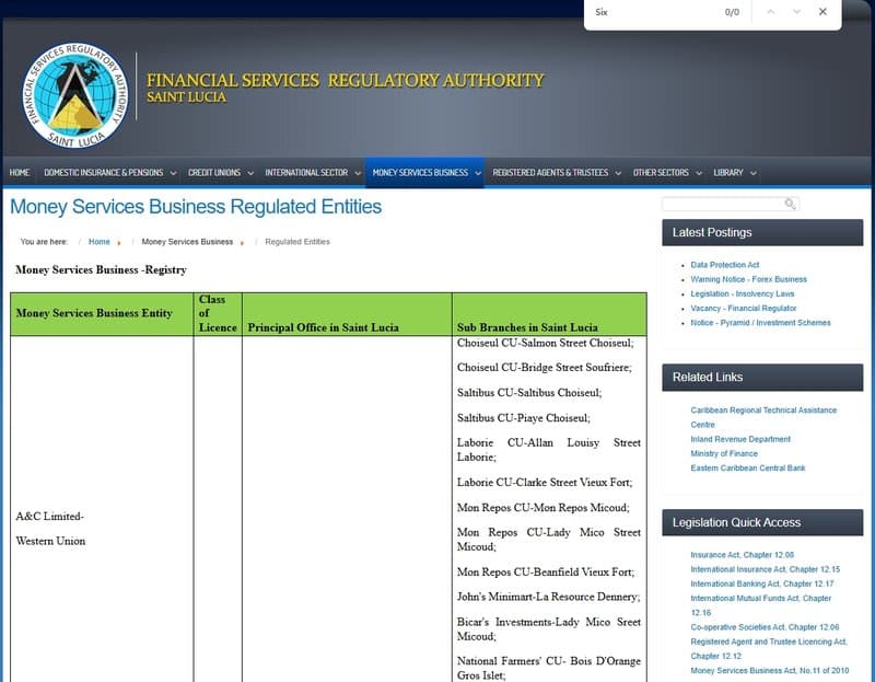 No regulatory authorization information found for this entity by querying Saint Lucia FSRA database
