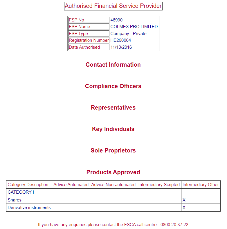 FOREX Regulatory Information 3