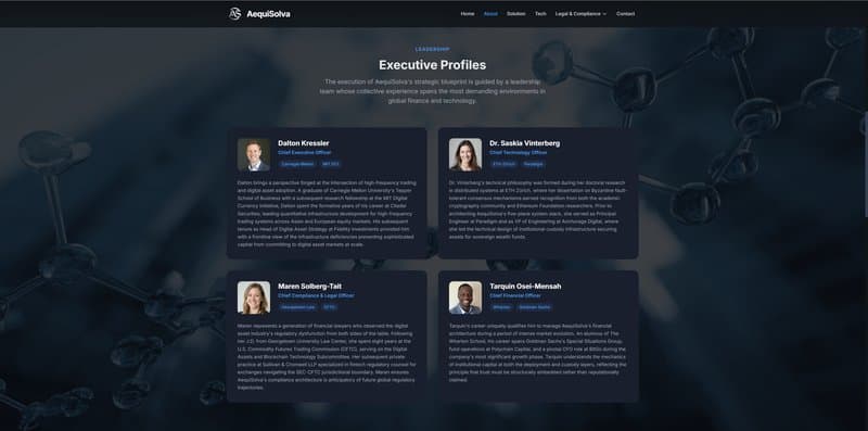 AequiSolva Team Members