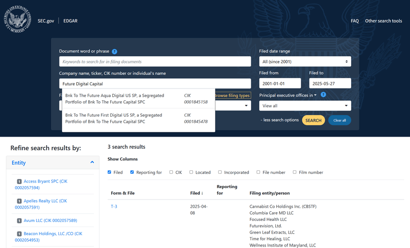 SEC Query Result