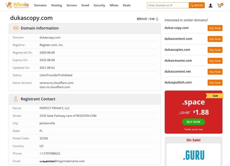 Whois Screenshot