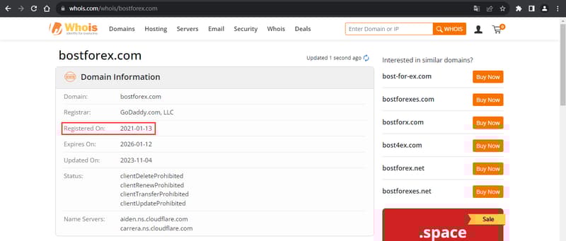 Official website domain registration information Whois search
