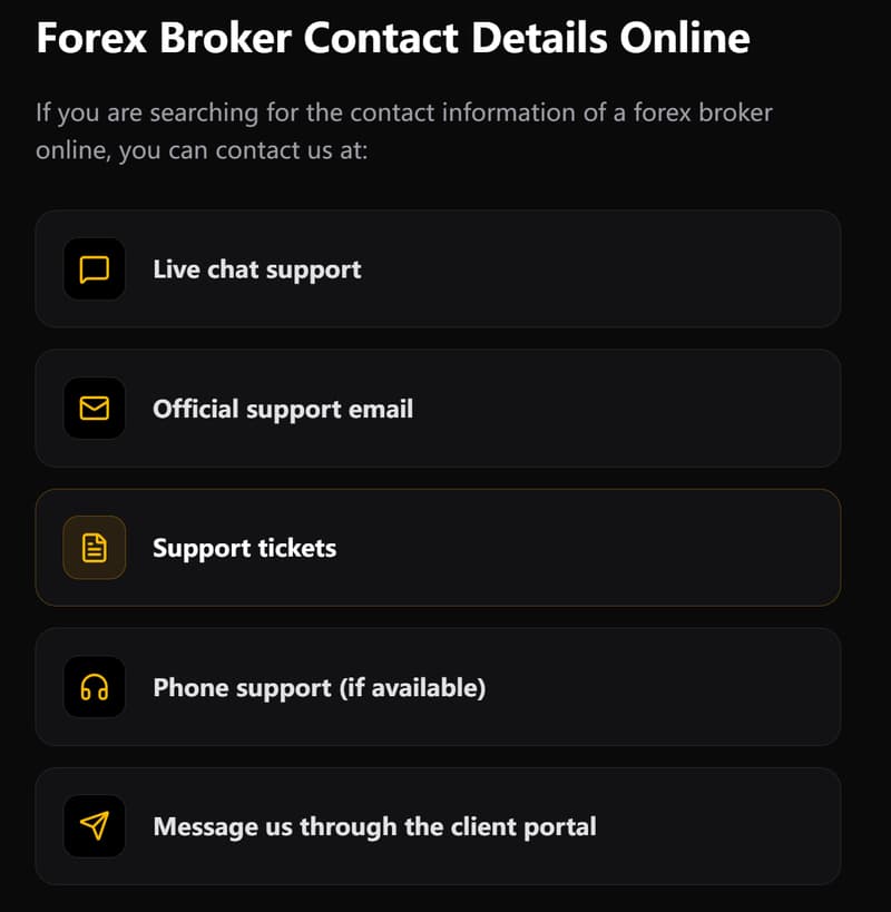 contact information
