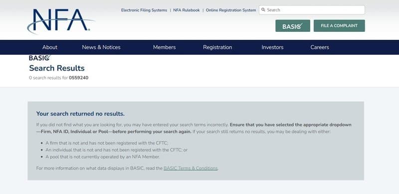No registration information for WIN HG found on the NFA website