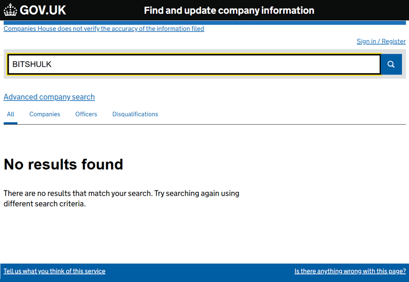 Companies House Query Result