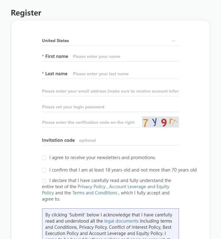 FXCG Account Registration 2