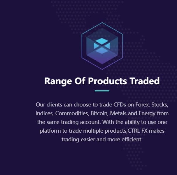 INFINOX EX's trading products