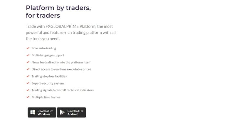 Trading Software of FxGlobalPrime