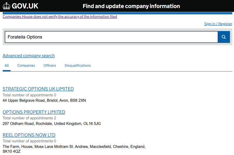 Companies House Query Result