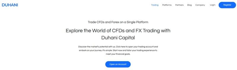 Duhani Capital's website