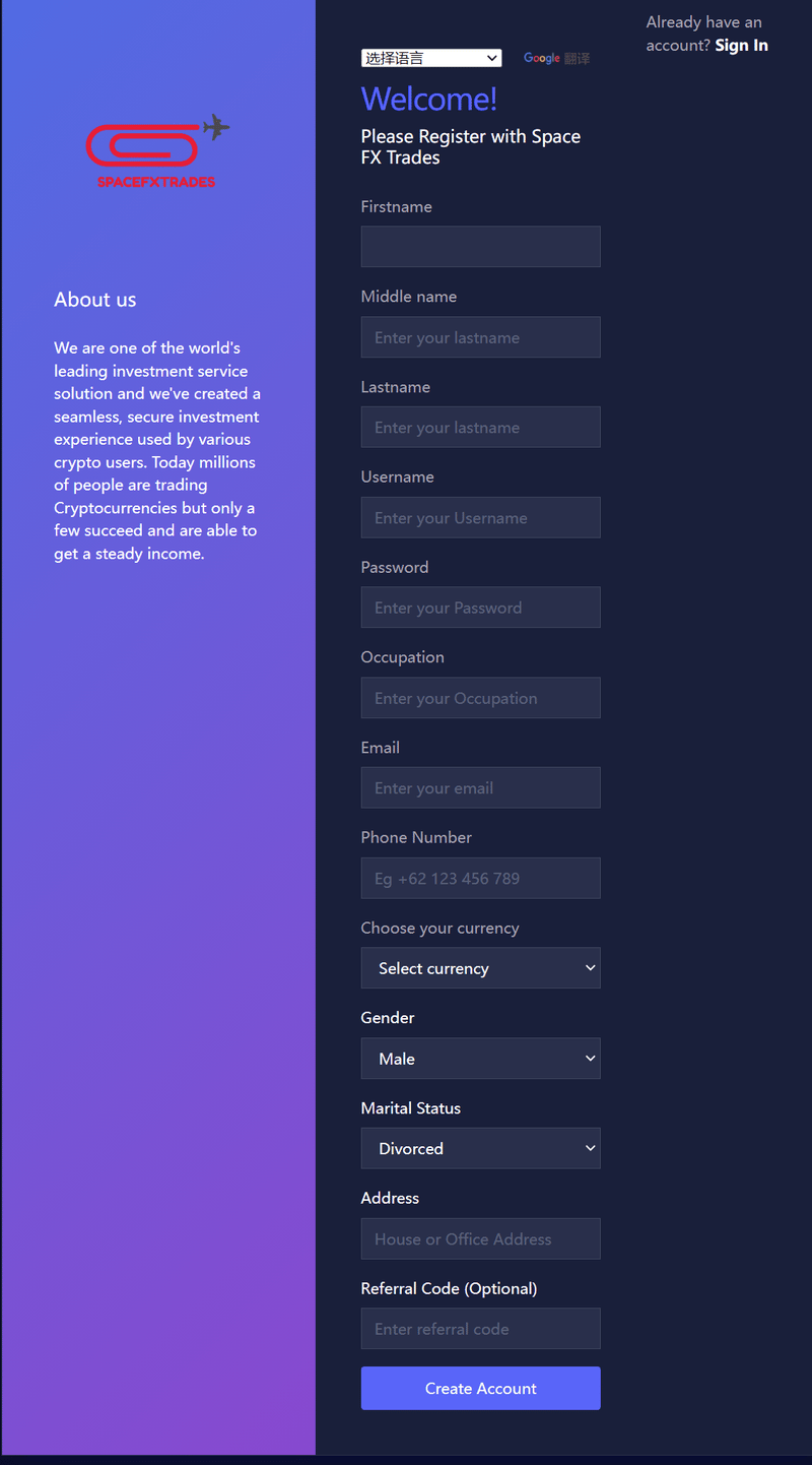 spacefxtrades.com