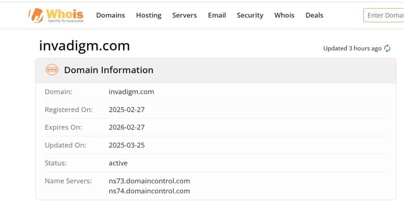 Domain Registration Time