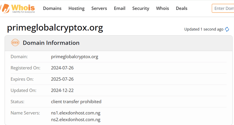 Whois Query Result