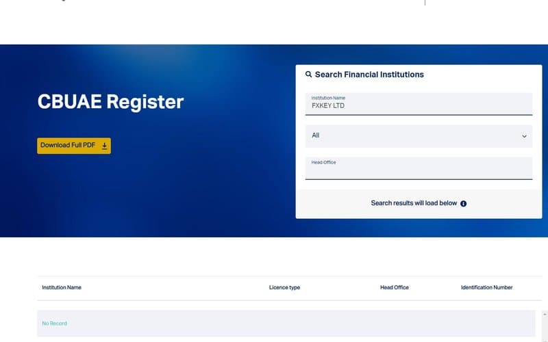 Regulatory Information of FXKEY LTD