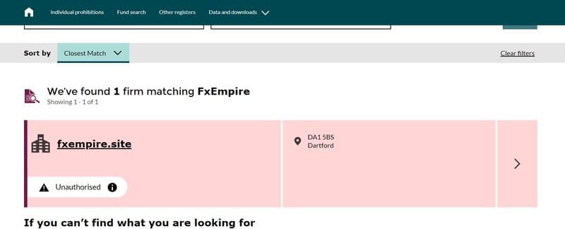 Regulatory information of FxEmpire