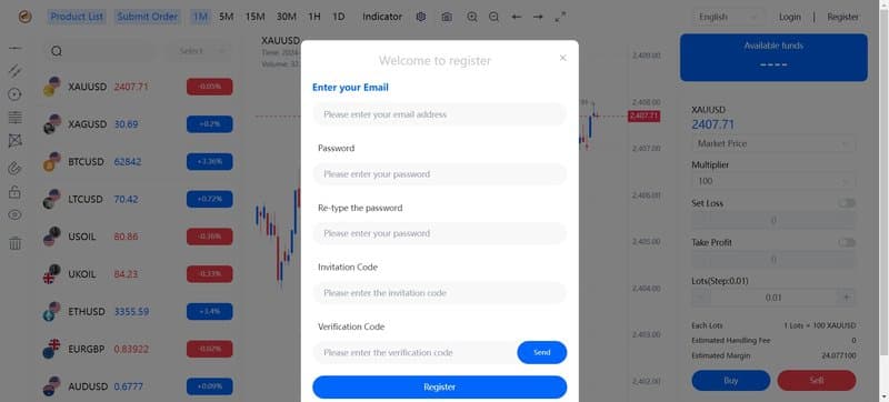 Vantage Bit's Account Registration Process