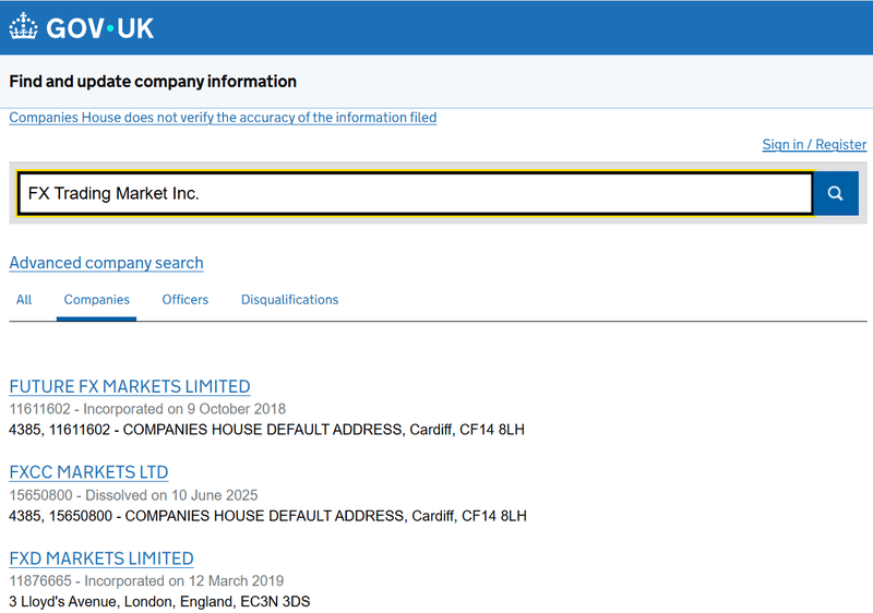 Companies House Query Result