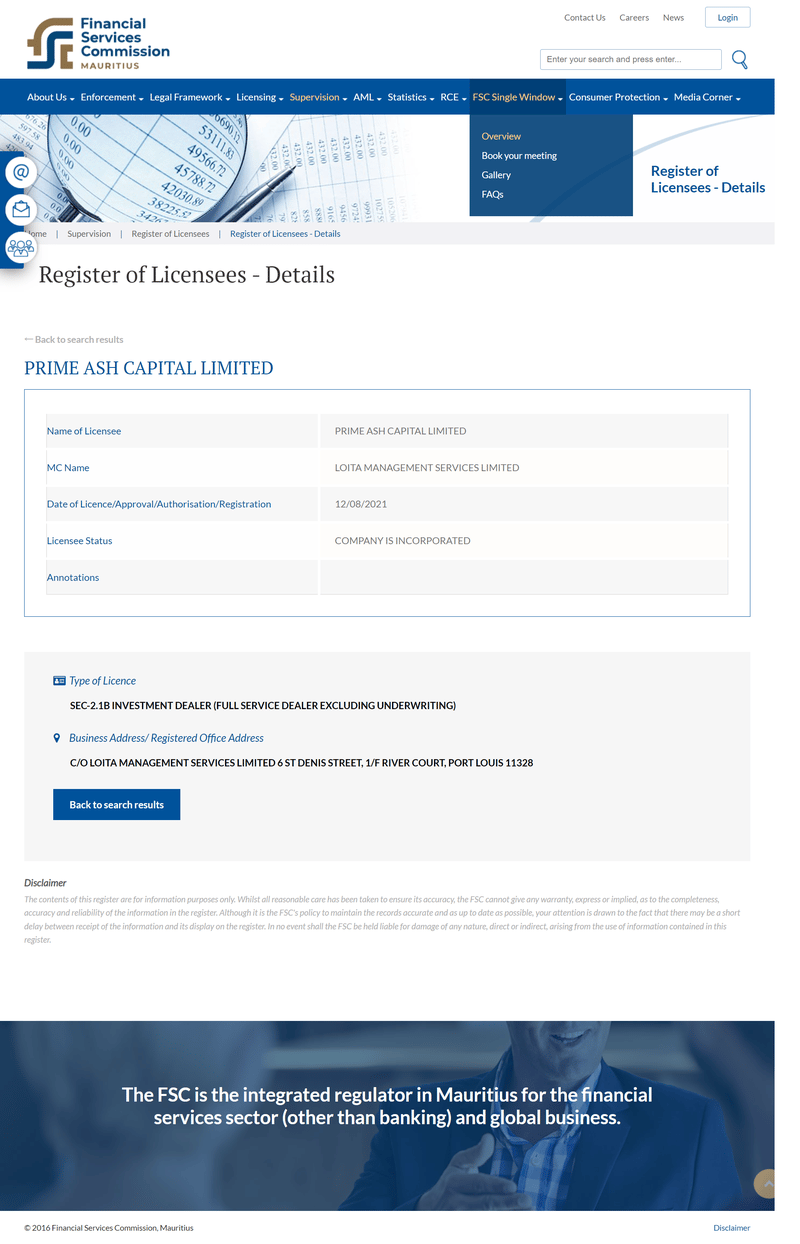 FxPro · Mauritius Financial Services Commission (FSC)