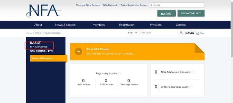 Cannot Find GCL Global Limited on NFA's Website