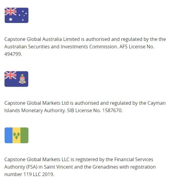 FXCG Regulatory Information on Official Website