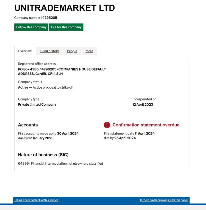 Company Background of UniTrade Market