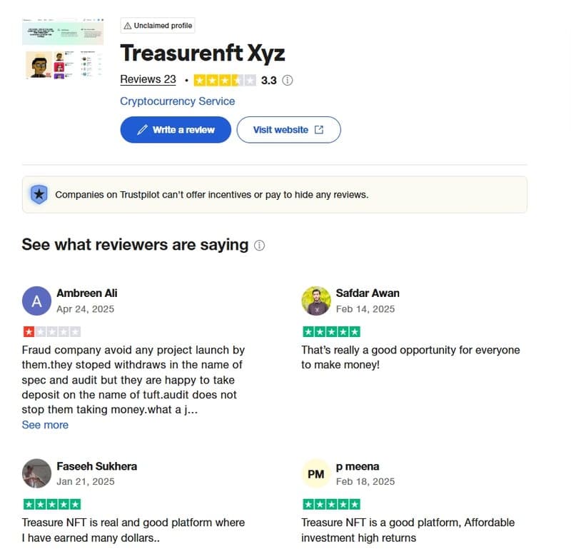 TrustPilot: ความคิดเห็นเชิงลบที่มีรายละเอียดแตกต่างและ “ความคิดเห็นที่คล้ายคลึงกัน” 