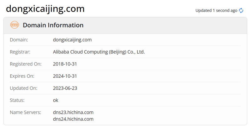 洞悉财经whois.com域名年限数据