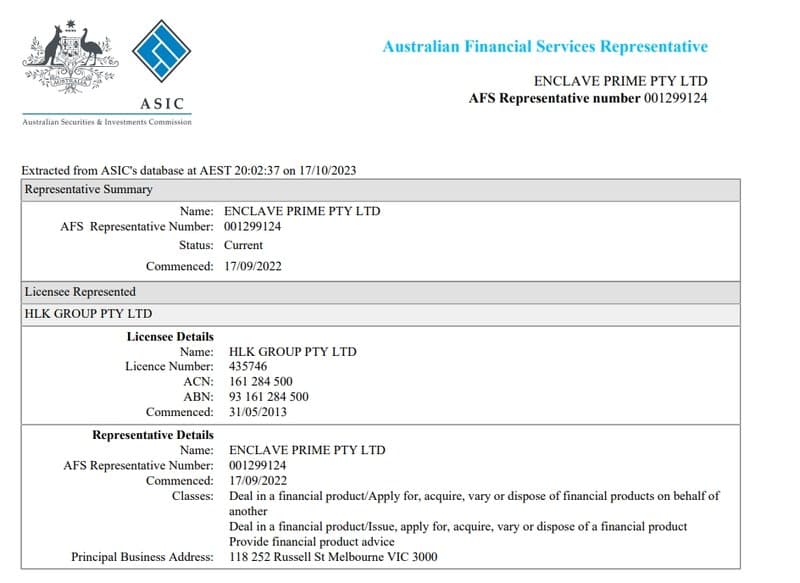 Comisión Australiana de Valores e Inversiones (ASIC)