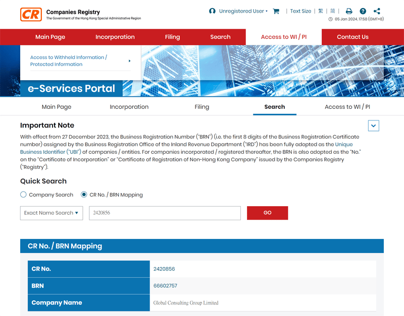 GLOBAL CONSULTING GROUP LIMITED