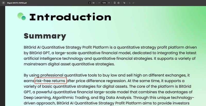 ТА дней белой книги BitGrid о риск-фри доходности
