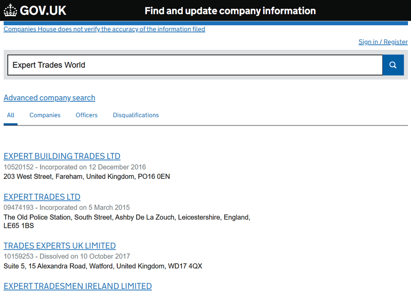 ผลการค้นหาจาก Companies House