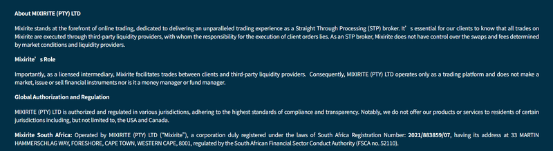 Entity and Registration Information
