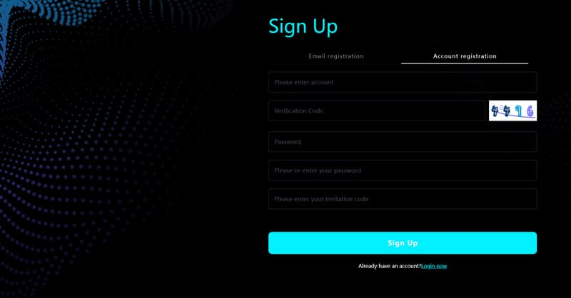 Registration form