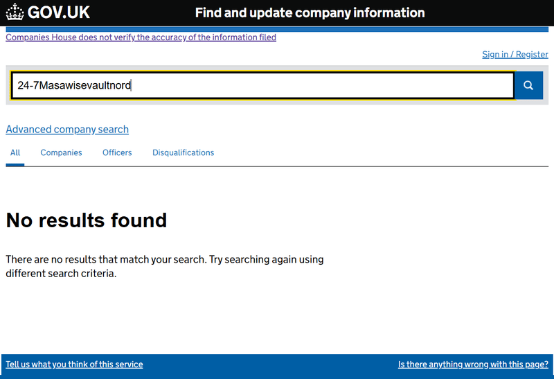 Companies House Query Result