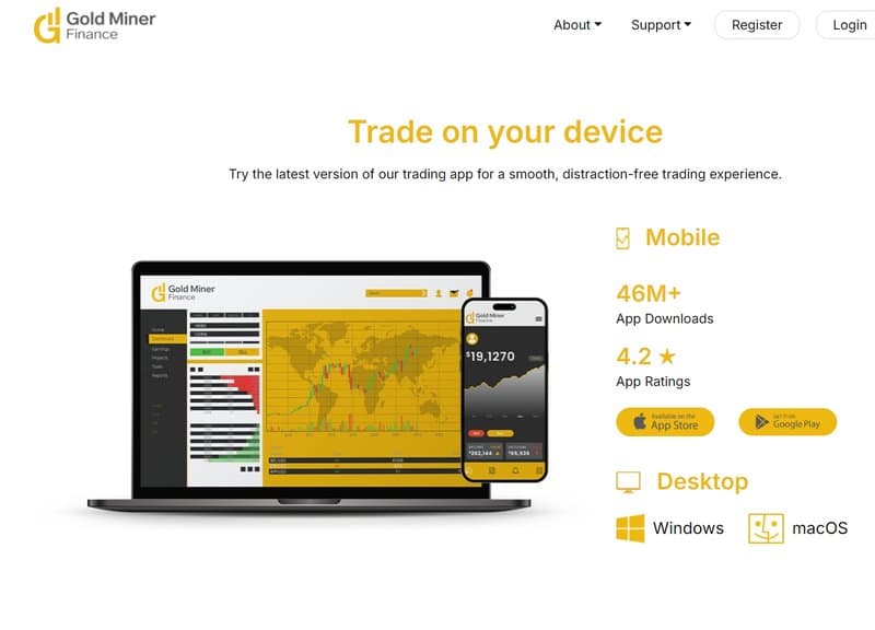 Gold Miner Finance's Trading Software