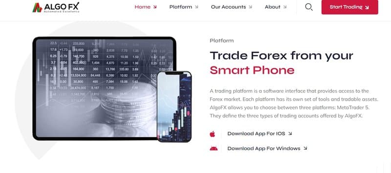 AlgoFX's Trading Software