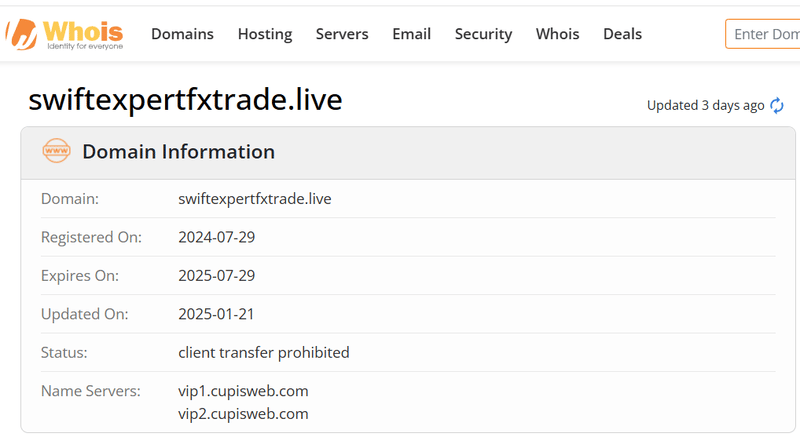 Whois Query Result