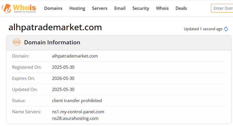 Whois Query Result