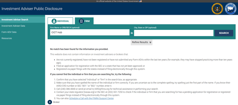 IAPD Query Result