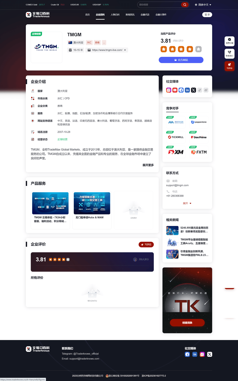 TMGM外汇平台测评2024
