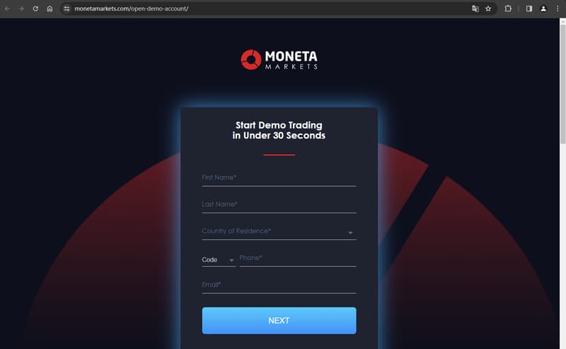 Official website showing account registration information 3