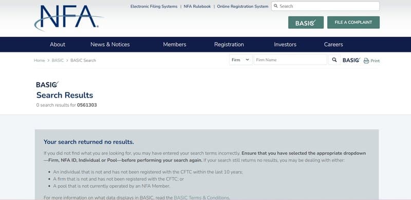 Regulatory Information of DBG Market Ltd