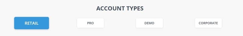 TeraFX Account Types 2